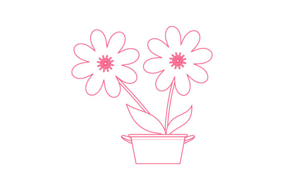 Floral Gardening Nature Icons Line Style Graphics and Icons