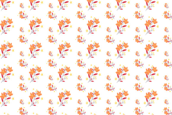 Floral Pattern Orange Flower Vector Graphics and Patterns Review