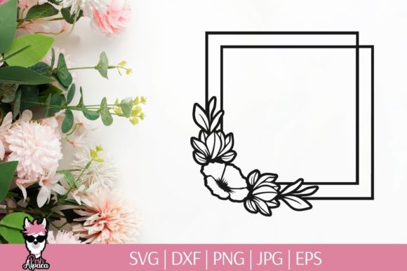 Flower Double Frame Monogram: A Designer's Take on Graphics and Print Templates
