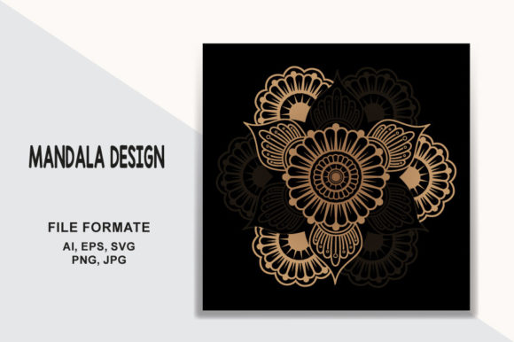 Mandala Design Background Graphics and Editorial Review