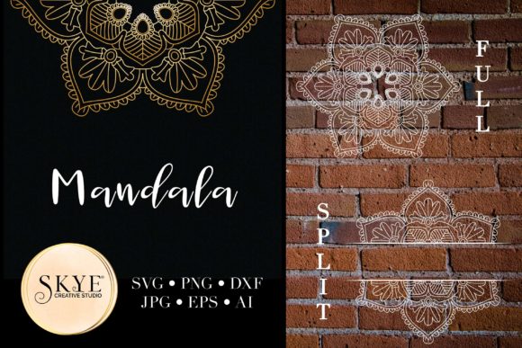 Mandala Split Mandala Half 44: A Graphic Design Asset Review for Crafts