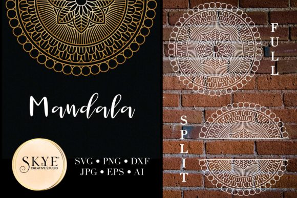 Mandala Split Mandala Half 49: A Graphic Design Asset Review for Crafts