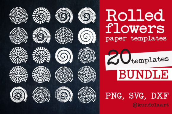 Rolled Flower Paper Template SVG: Graphics and Crafts Review