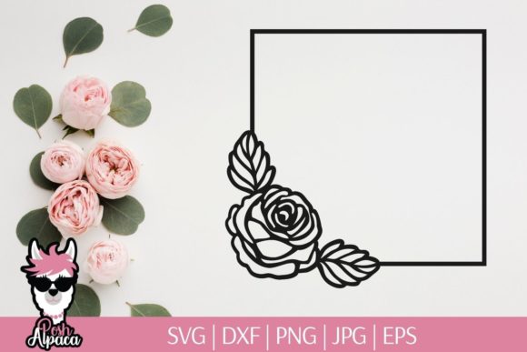 Square with Flowers: A Graphic Design Asset for Print Templates and Graphics