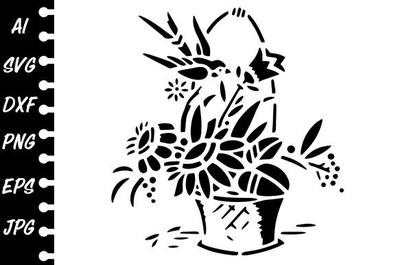 Stencil Floral Graphics for Crafts and Design