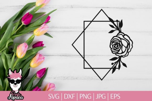 Wedding Geometric Frame Monogram for Graphics & Print Templates