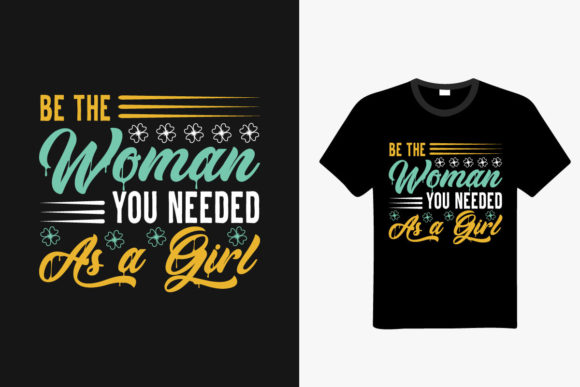 Woman Quote Typography T-shirt Elements for Graphics & Print Templates